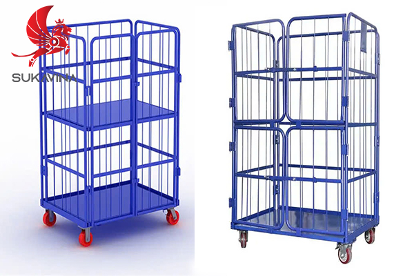 xe đẩy h&agrave;ng lồng th&eacute;p 